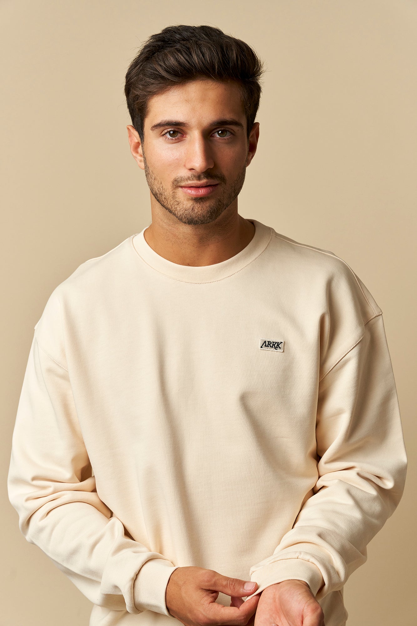 ARKK Apparel ARKK Box Logo Crewneck | Light Sand Crewneck